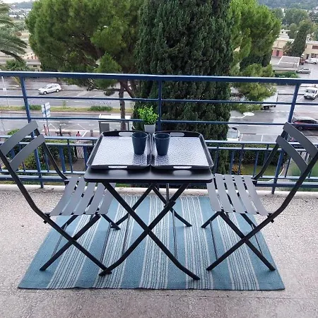 Cagnes Studio Parking Mer Wifi Terrasse Buitenkant foto